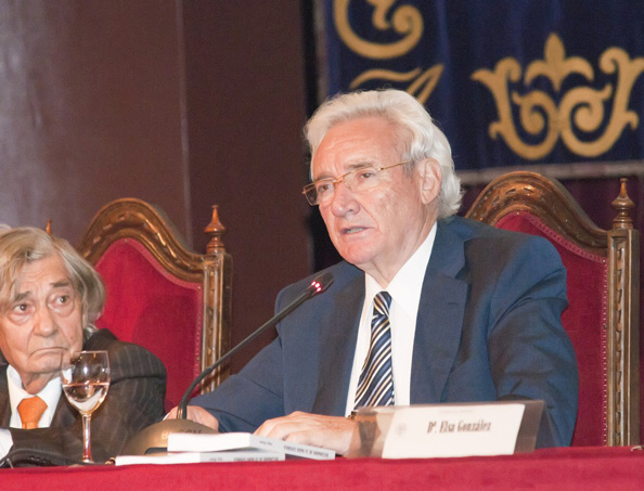 El periodista Luis del Olmo y el filósofo Carlos París. Fotos: Elena Hidalgo / APM